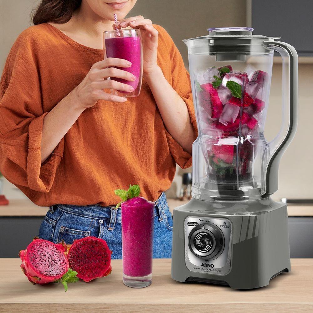 Liquidificador Arno Power Max XXL LN87 2200W Jarra 2,25L 6 Lâminas Powelix Cinza - 9