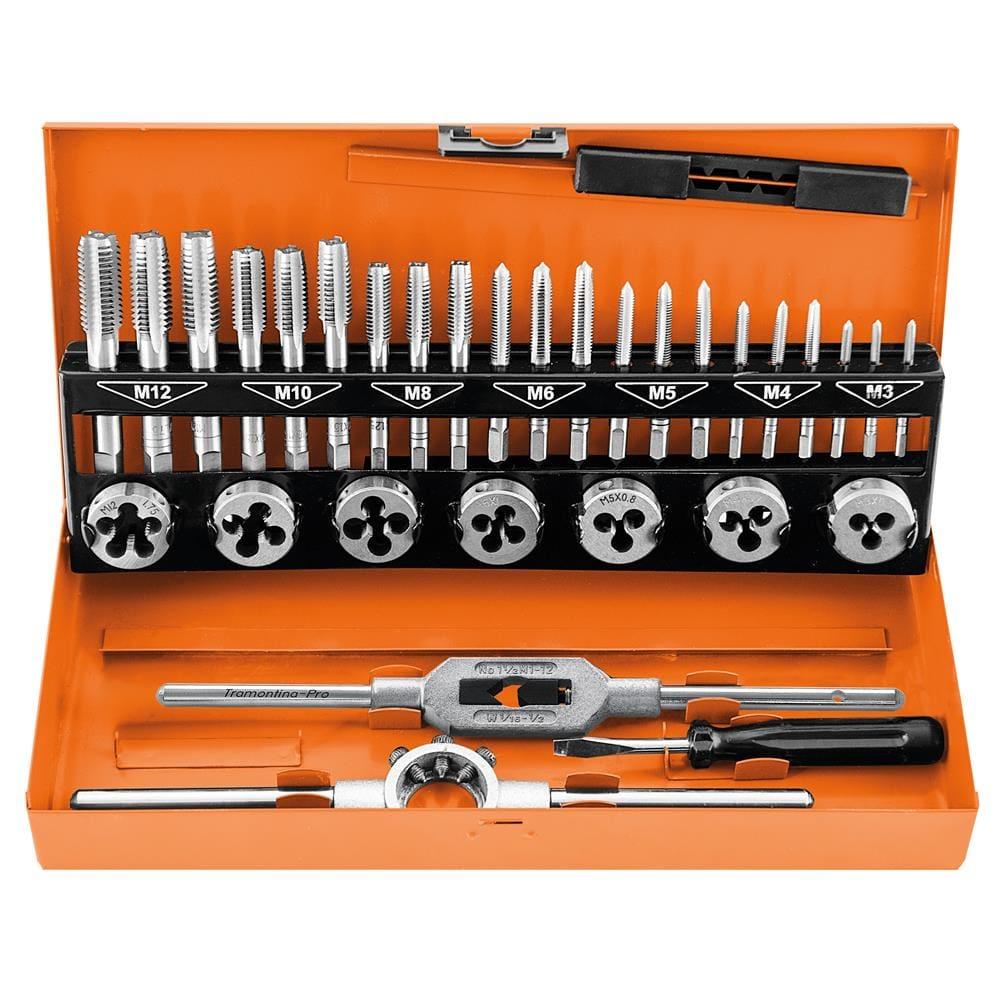 Jogo de Machos e Cossinetes Tramontina Pro – 32 Peças - 1