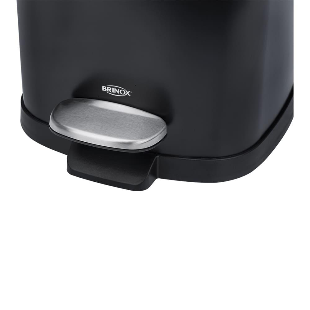 Lixeira Brinox com Pedal e Balde Frame 6 L - Preta - 3