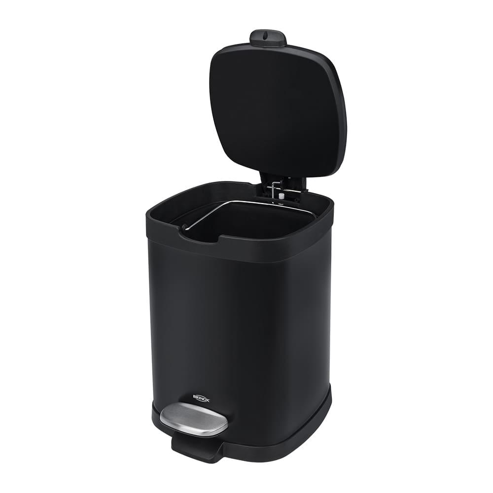 Lixeira Brinox com Pedal e Balde Frame 6 L - Preta - 4