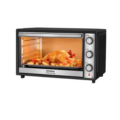 Forno Elétrico Mondial Family Grill FRN-60-BI Preto/Inox