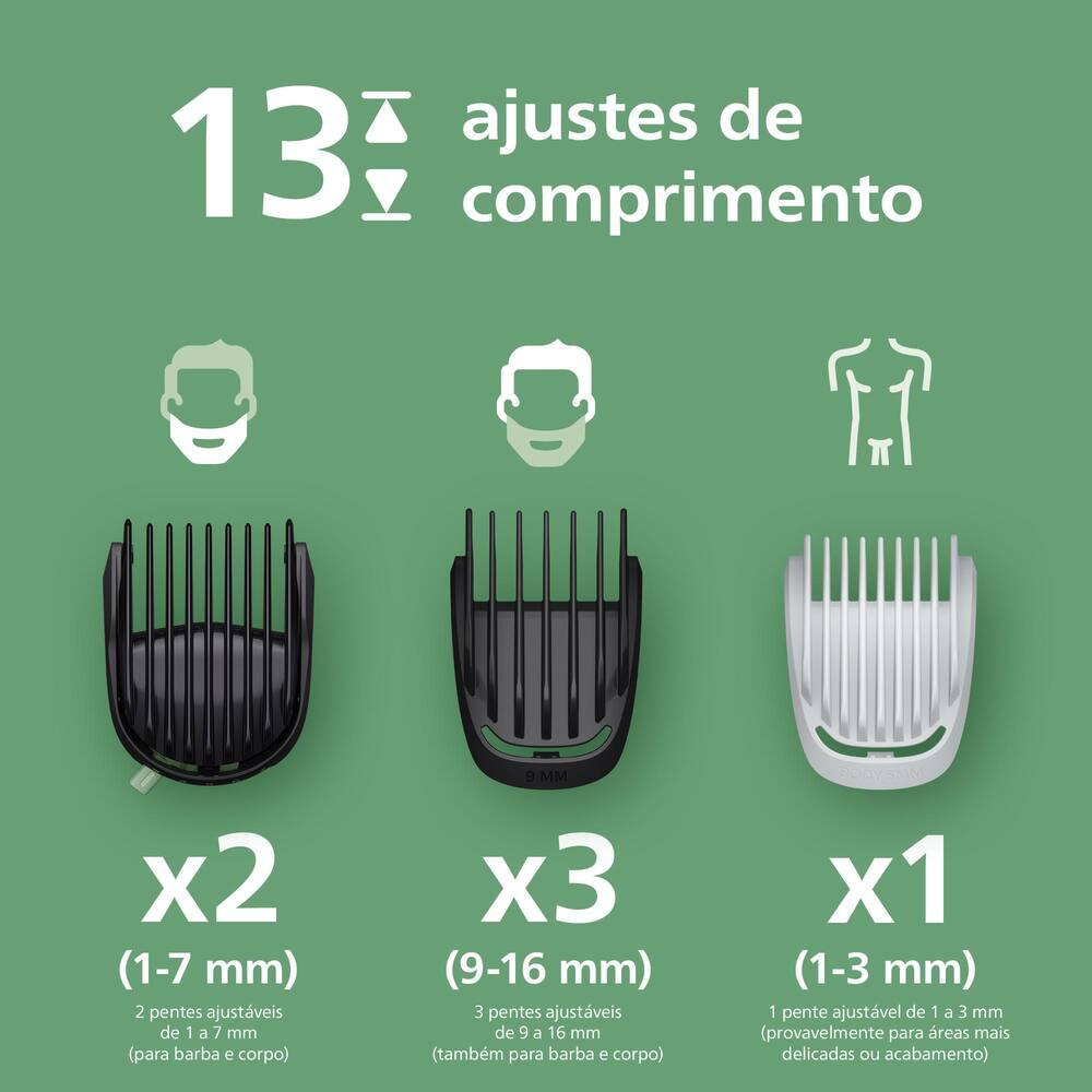 Aparador de Pelos Philips Multigroom MG3941/15 10 em 1 Bivolt - 5