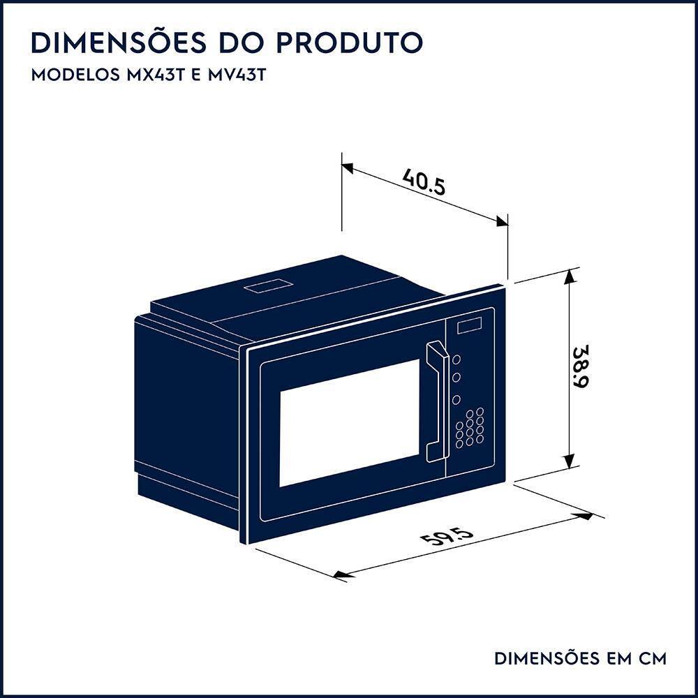 Micro-Ondas de Embutir Electrolux MV43T Preto Pro Series - 34L - 8
