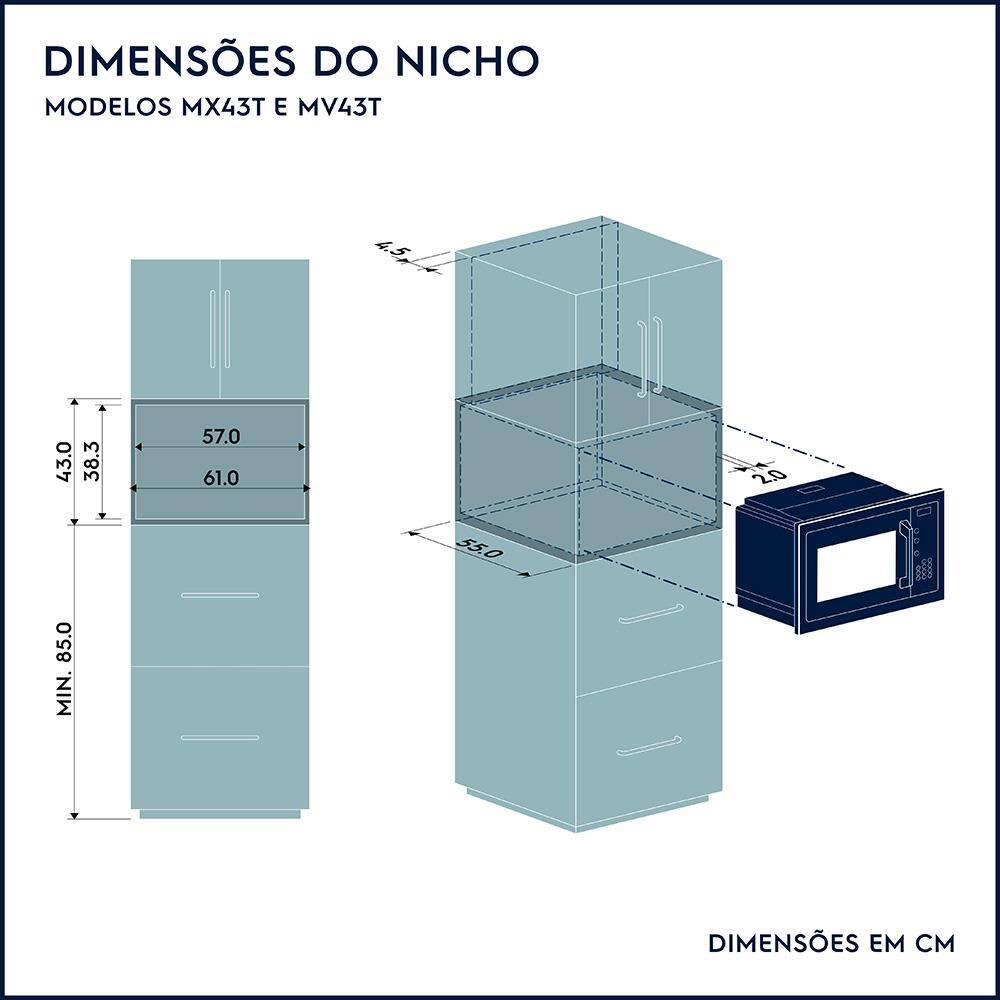 Micro-Ondas de Embutir Electrolux MV43T Preto Pro Series - 34L - 9