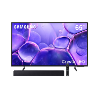 Smart TV 65" 4K Samsung 65U8600F Crystal HDR Tizen Alexa Gaming + Soundbar Samsung HW-B400F/ZD 40W Bluetooth 2.0 Woofer Titan Black - 1