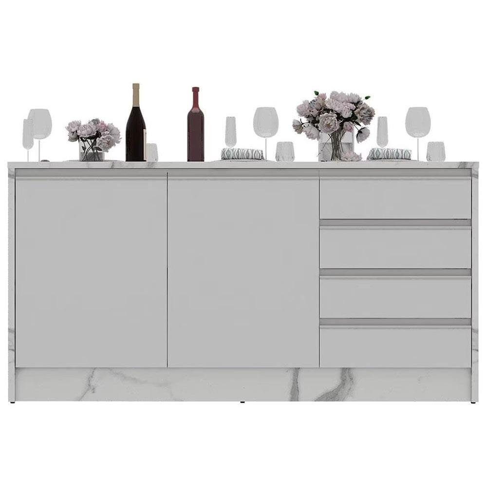 Bancada Bartira Gourmet com 2 Portas, 4 Gavetas e 1 Prateleira - 180,6cm de largura - 3