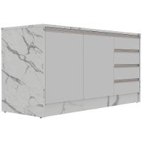Bancada Bartira Gourmet com 2 Portas, 4 Gavetas e 1 Prateleira - 180,6cm de largura - 6