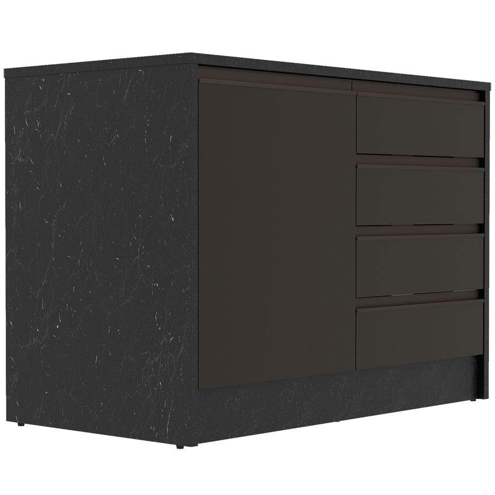Bancada Bartira Gourmet com 1 Porta, 4 Gavetas e 1 Prateleira - 126cm de largura - 8