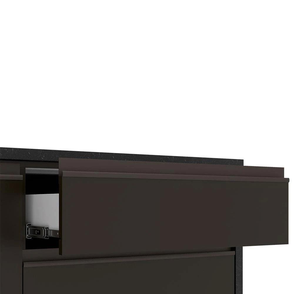 Bancada Bartira Gourmet com 1 Porta, 4 Gavetas e 1 Prateleira - 126cm de largura - 9