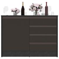 Bancada Bartira Gourmet com 1 Porta, 4 Gavetas e 1 Prateleira - 126cm de largura - 3