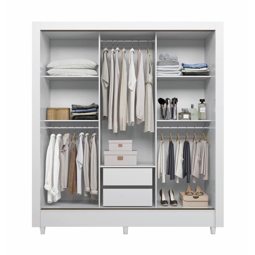 Guarda Roupa Santos Andirá Lisboa 3 Portas Deslizantes com Espelho - 3