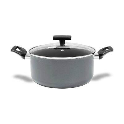 Caçarola Brinox Preserve Ceramic Life Antiaderente 3,7L 22cm Tampa de Vidro Cinza