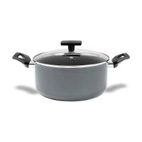 Caçarola Brinox Preserve Ceramic Life Antiaderente 3,7L 22cm Tampa de Vidro Cinza - 1