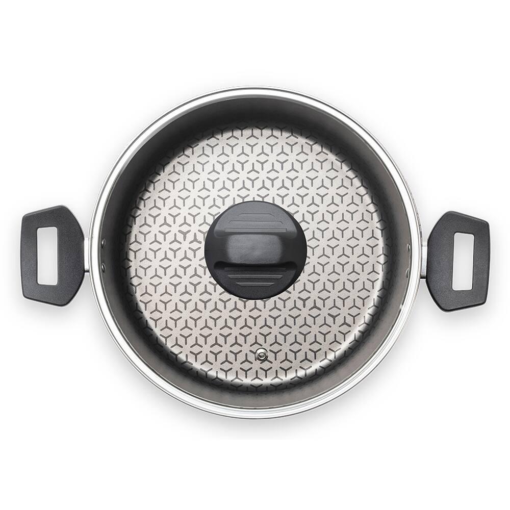 Caçarola Brinox Anis Pro-Flon Antiaderente 4,3L 24cm Tampa de Vidro Borgonha - 2