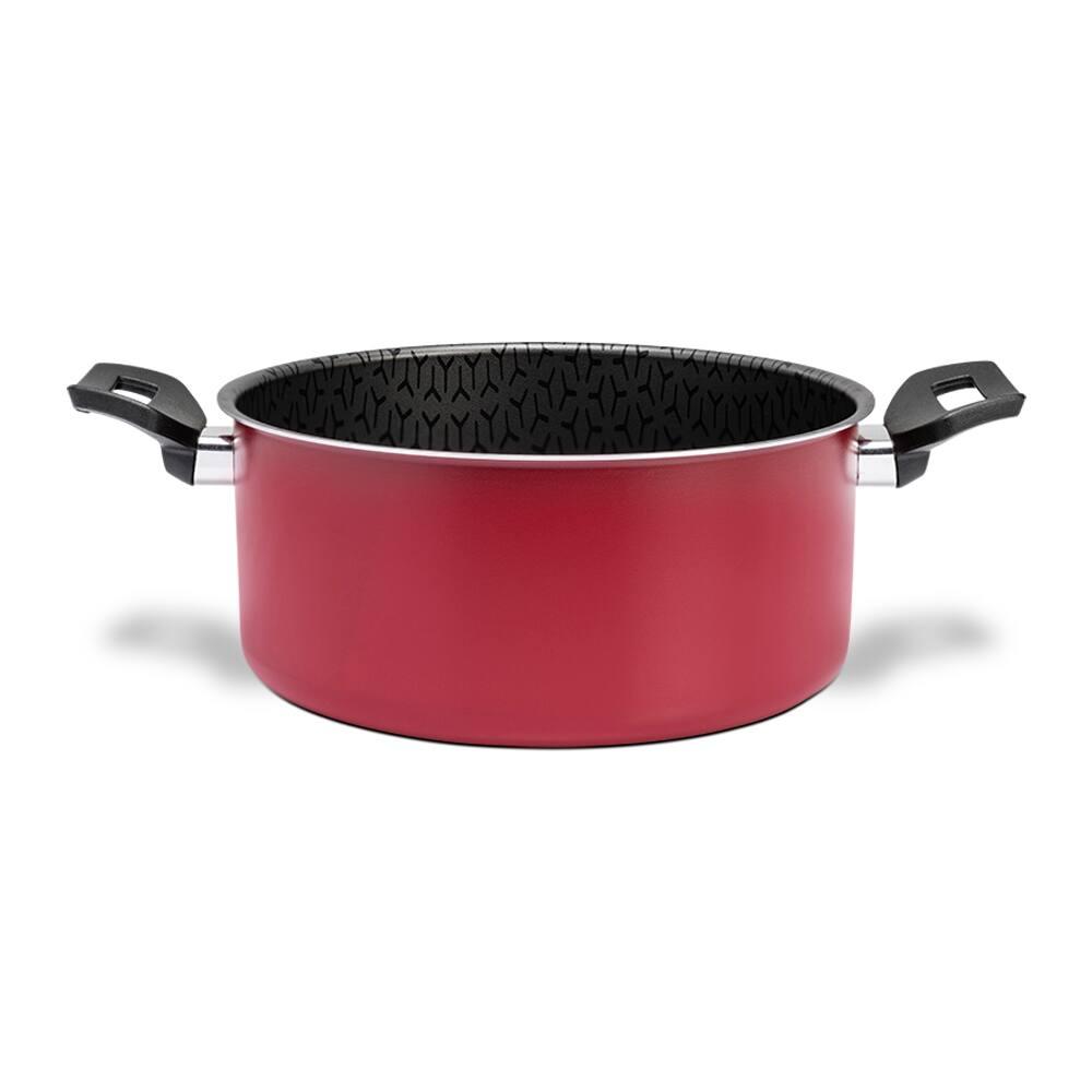 Caçarola Brinox Anis Pro-Flon Antiaderente 4,3L 24cm Tampa de Vidro Borgonha - 3