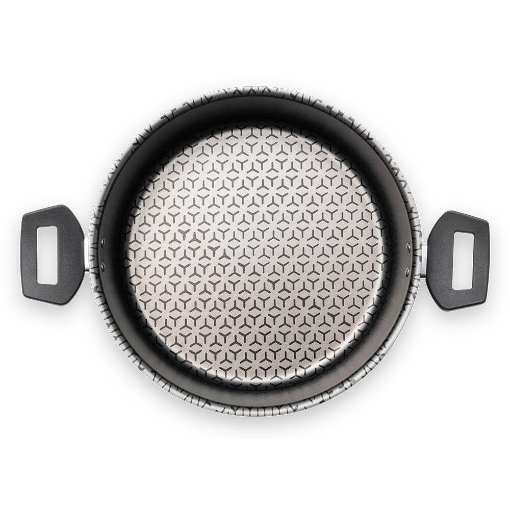 Caçarola Brinox Anis Pro-Flon Antiaderente 4,3L 24cm Tampa de Vidro Borgonha - 4