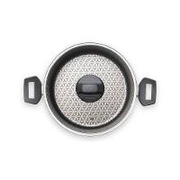 Caçarola Brinox Anis Pro-Flon Antiaderente 2,5L 20cm Tampa de Vidro Borgonha - 2