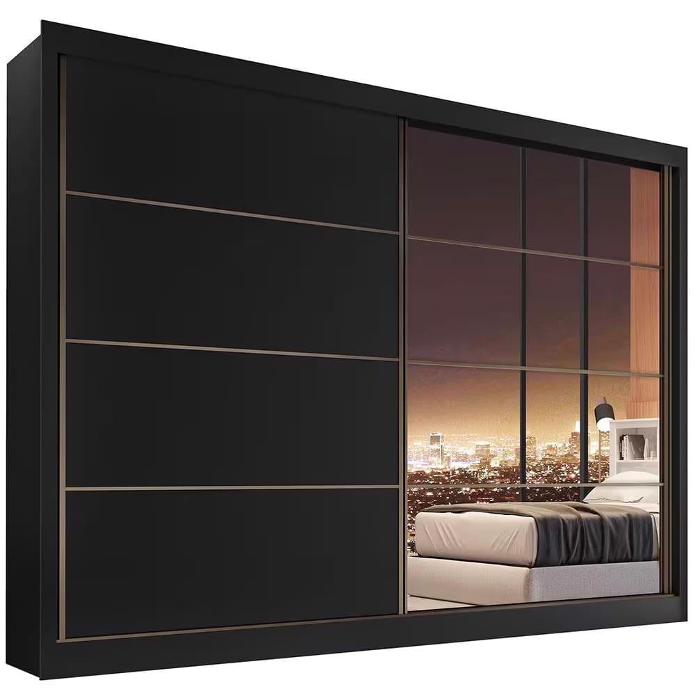 Guarda-Roupa Casal Mademarques Sevilha Flex com 228 cm Largura, 2 Portas, 6 Gavetas, 10 Prateleiras e Espelho - 2
