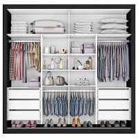 Guarda-Roupa Casal Mademarques Sevilha Flex com 228 cm Largura, 2 Portas, 6 Gavetas, 10 Prateleiras e Espelho - 3