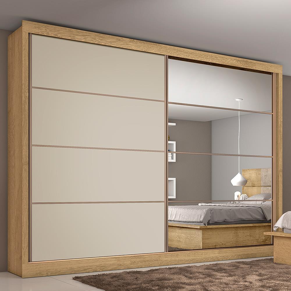Guarda-Roupa Casal Mademarques Sevilha Flex com 228 cm Largura, 2 Portas, 6 Gavetas, 10 Prateleiras e Espelho - 2