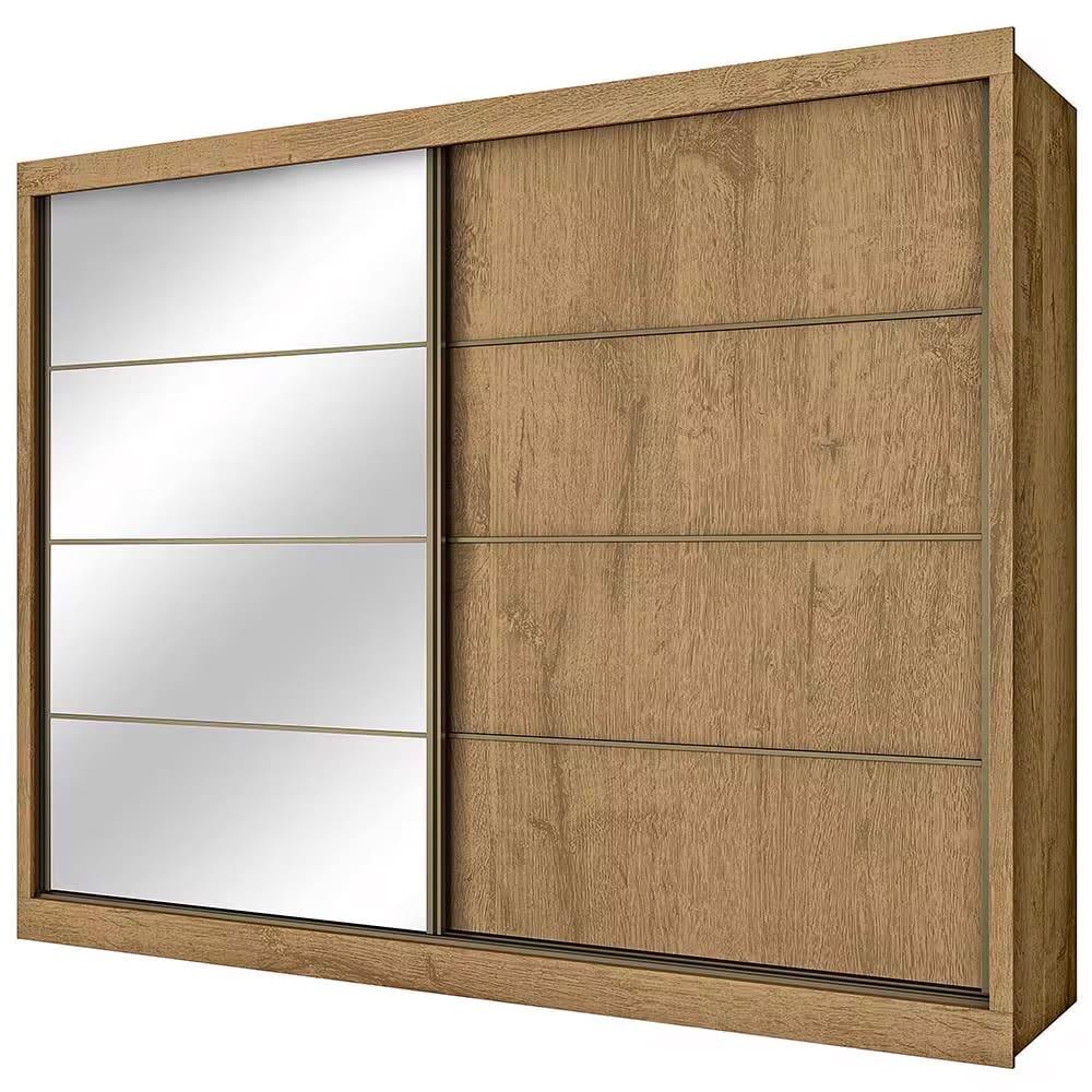 Guarda-Roupa Casal Mademarques Sevilha Flex com 228 cm Largura, 2 Portas, 6 Gavetas, 10 Prateleiras e Espelho - 12