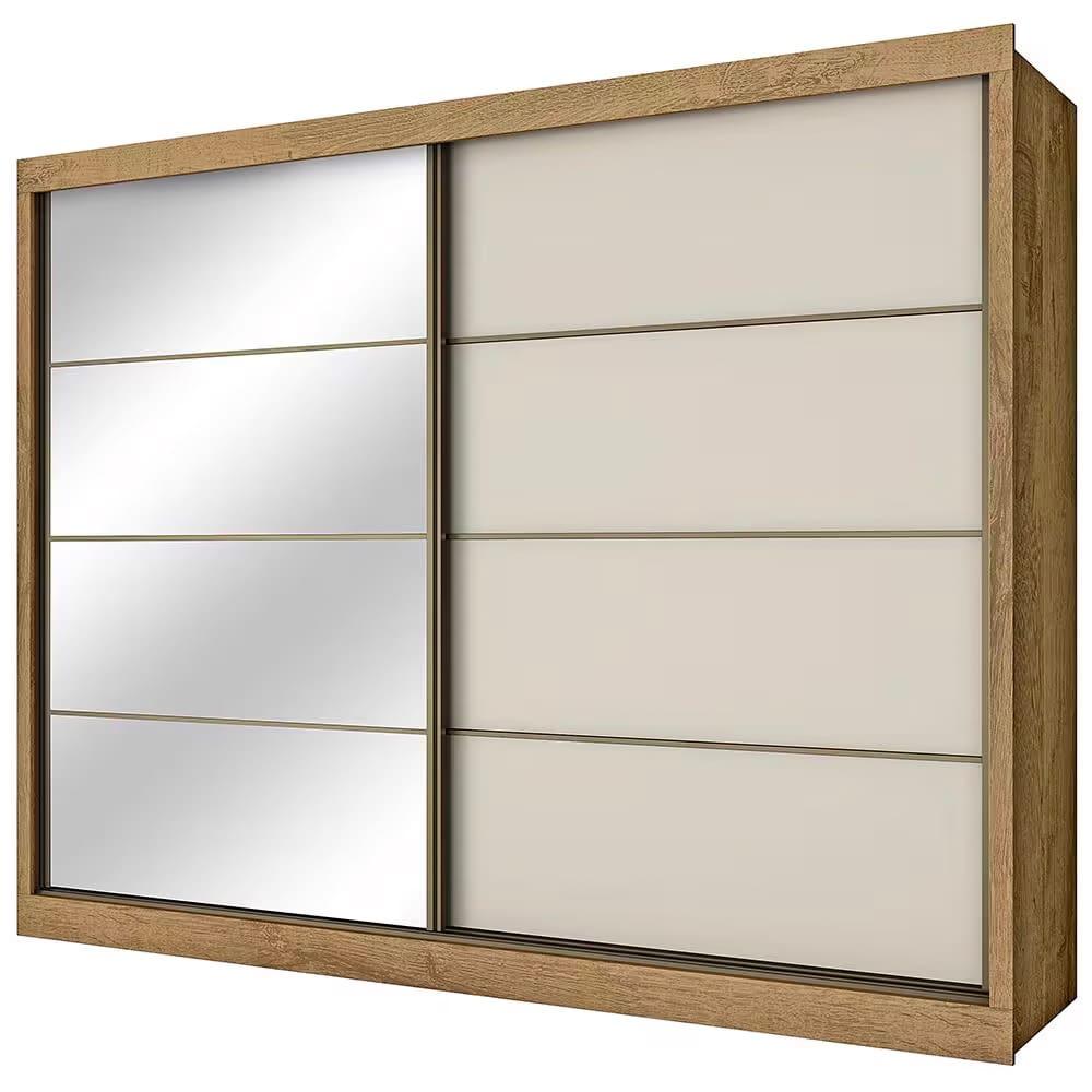 Guarda-Roupa Casal Mademarques Sevilha Flex com 228 cm Largura, 2 Portas, 6 Gavetas, 10 Prateleiras e Espelho - 13