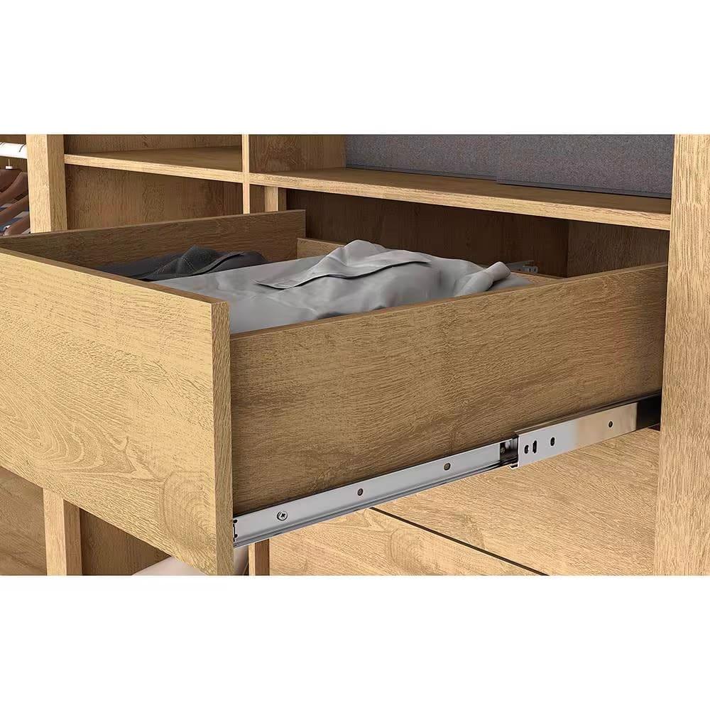 Guarda-Roupa Casal Mademarques Sevilha Flex com 228 cm Largura, 2 Portas, 6 Gavetas, 10 Prateleiras e Espelho - 15