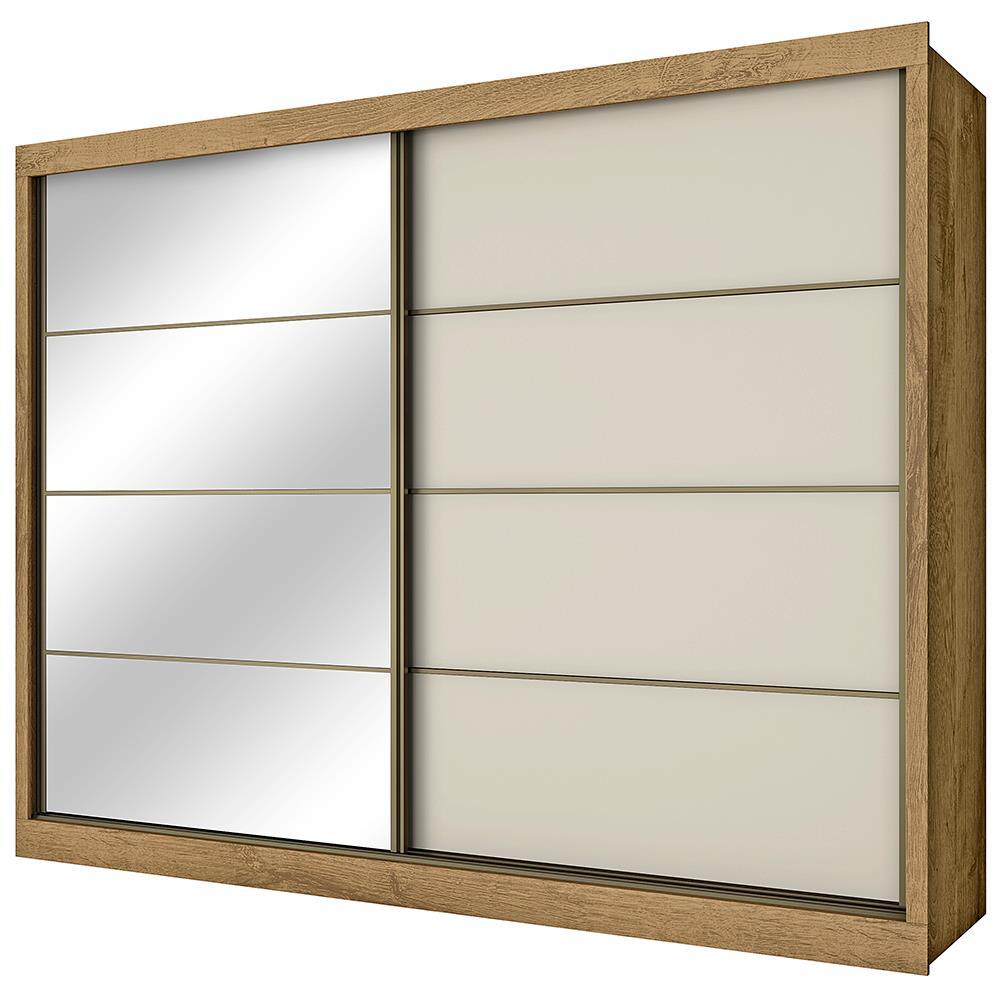 Guarda-Roupa Casal Mademarques Sevilha Flex com 228 cm Largura, 2 Portas, 6 Gavetas, 10 Prateleiras e Espelho - 4