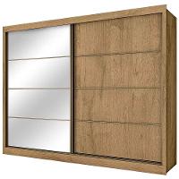 Guarda-Roupa Casal Mademarques Sevilha Flex com 228 cm Largura, 2 Portas, 6 Gavetas, 10 Prateleiras e Espelho - 12