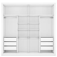Guarda-Roupa Casal Mademarques Sevilha com 2 Portas, 6 Gavetas, 10 Prateleiras e Espelho - 228cm de largura - 3