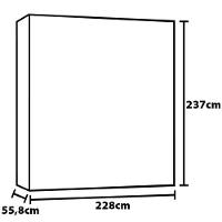 Guarda-Roupa Casal Mademarques Sevilha com 2 Portas, 6 Gavetas, 10 Prateleiras e Espelho - 228cm de largura - 7