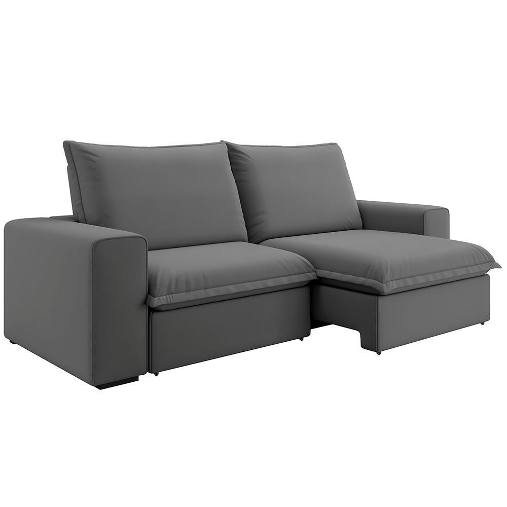 Sofá 5 Lugares Luizzi Greco Retrátil, Reclinável e Revestido em Tecido Veludo Slim 290cm Largura - 3