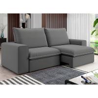 Sofá 5 Lugares Luizzi Greco Retrátil, Reclinável e Revestido em Tecido Veludo Slim 290cm Largura - 1