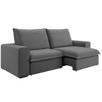 Sofá 5 Lugares Luizzi Greco Retrátil, Reclinável e Revestido em Tecido Veludo Slim 290cm Largura - 3