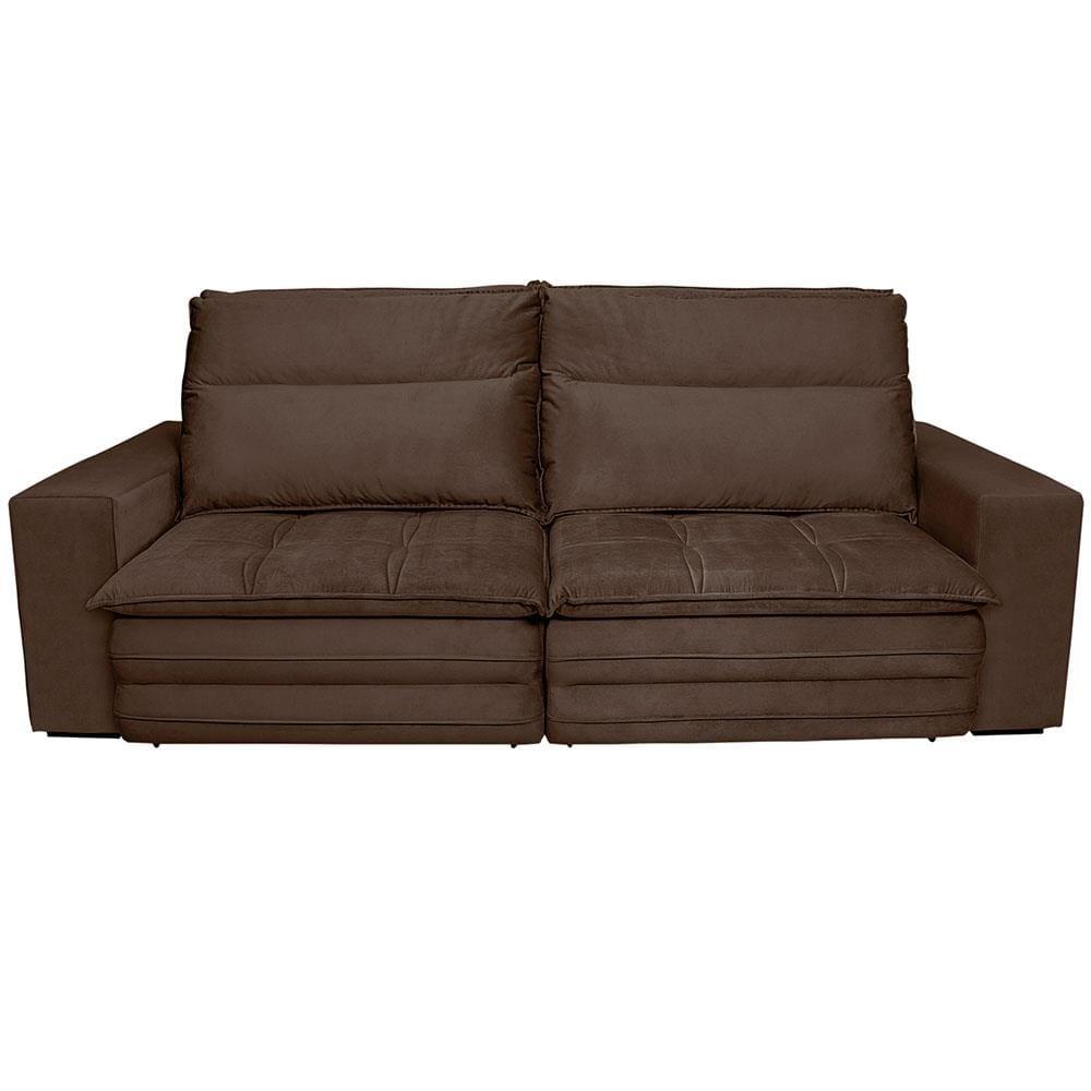 Sofá 5 Lugares Luizzi Colombo Retrátil, Reclinável e Revestido em Tecido Veludo Slim 250 cm Largura - 3