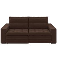 Sofá 5 Lugares Luizzi Colombo Retrátil, Reclinável e Revestido em Tecido Veludo Slim 250 cm Largura - 6