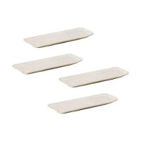 Conjunto de Travessas Retangulares Pequenas Porto Brasil Orgânico Latte 22x9,5cm - 4 Peças - 1