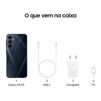 Smartphone Samsung Galaxy A16 5G Azul Escuro 128GB, 4GB RAM, Câmera de até 50MP, Tela 6.7" Full HD Super AMOLED, NFC e IP56 - 2