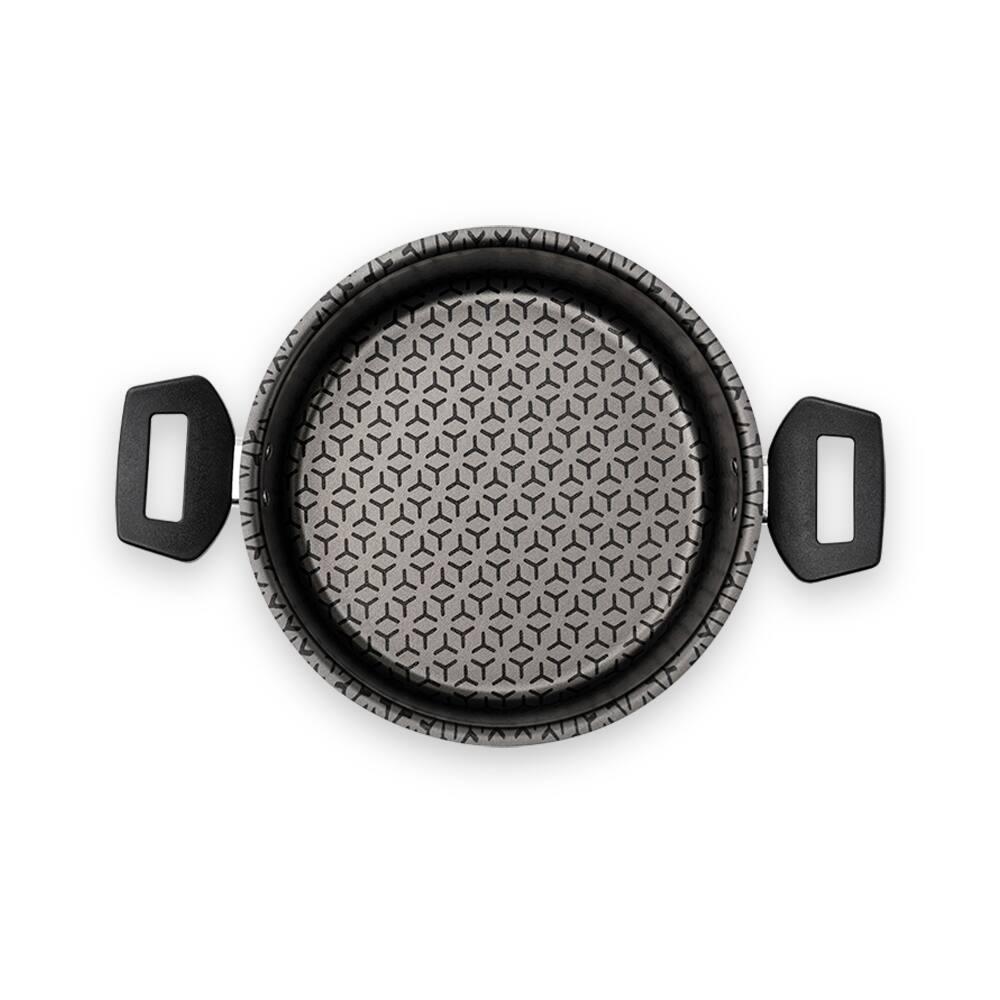 Panela Wok Brinox Anis Alças Baquelite Antiaderente Pro-Flon 2,3L 24cm Tampa de Vidro Borgonha - 4