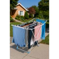 Varal de Chão com Abas Grande Utimil Dobradiça Inteligente Branco - 6