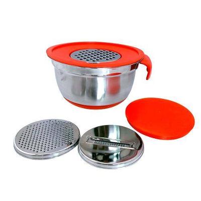 Jogo 2 Bowls Dynasty com Tampa e 3 Raladores Inox