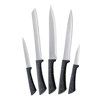 Conjunto Facas Euro Home Colorstone 5 Peças Aço Inox Cabo Ergonômico Design Moderno