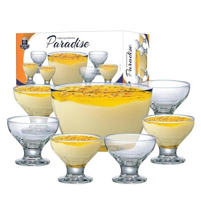 Conjunto de Taças de Sobremesa Ruvolo New Paradise em Vidro - 7 Peças