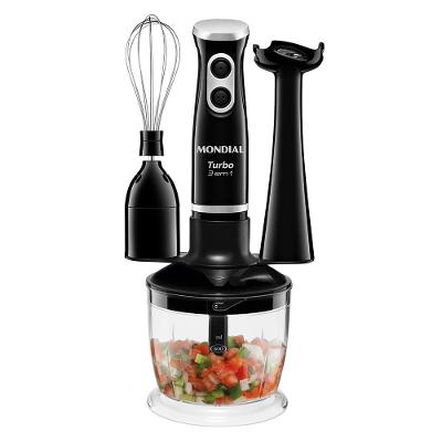 Mixer Mondial MKNE M-14 3 em 1 Preto 500W 2 Velocidades Copo 600ml Lâmina Inox