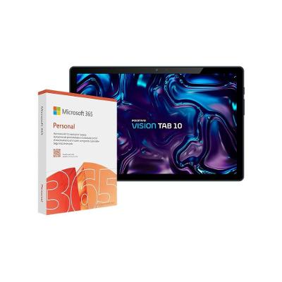 Tablet Positivo Vision10 10.1" Android 13 128GB Octa-Core 4G WiFi 8MP Preto + Microsoft 365 Personal