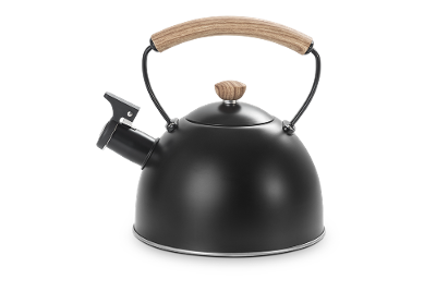 Chaleira Brinox Roma Vintage 1,5L Apito Cabo Soft Touch Inox Preto Fosco