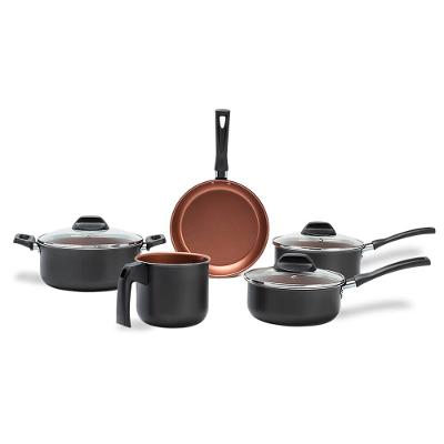 Jogo de Panelas 5 Peças Brinox Topázio Antiaderente Pro-Flon Cinza Range