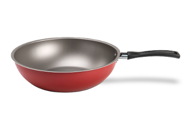 Panela Wok Brinox Ruby Antiaderente Pro-Flon 3L 26cm Vermelho