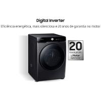 Lava e Seca Samsung Smart WD18T com AI Wash, Digital Inverter e Ecobubble Black Inox - 18/10 kg - 9
