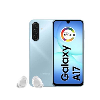 Smartphone Samsung Galaxy A17 4G Tela 6.7" 256GB Câmera Tripla 50MP Azul Claro + Galaxy Buds Core Bluetooth Preto